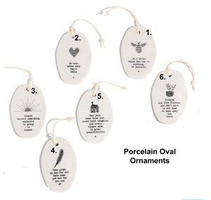 Porcelain Oval Tags 1-6
